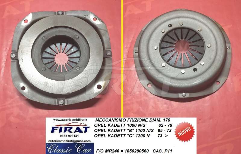 MECCANISMO FRIZIONE OPEL KADETT B/C DIAM.170 (MR246) MECCANISMO FRIZIONE OPEL KADETT B/C DIAM.170 (MR246)